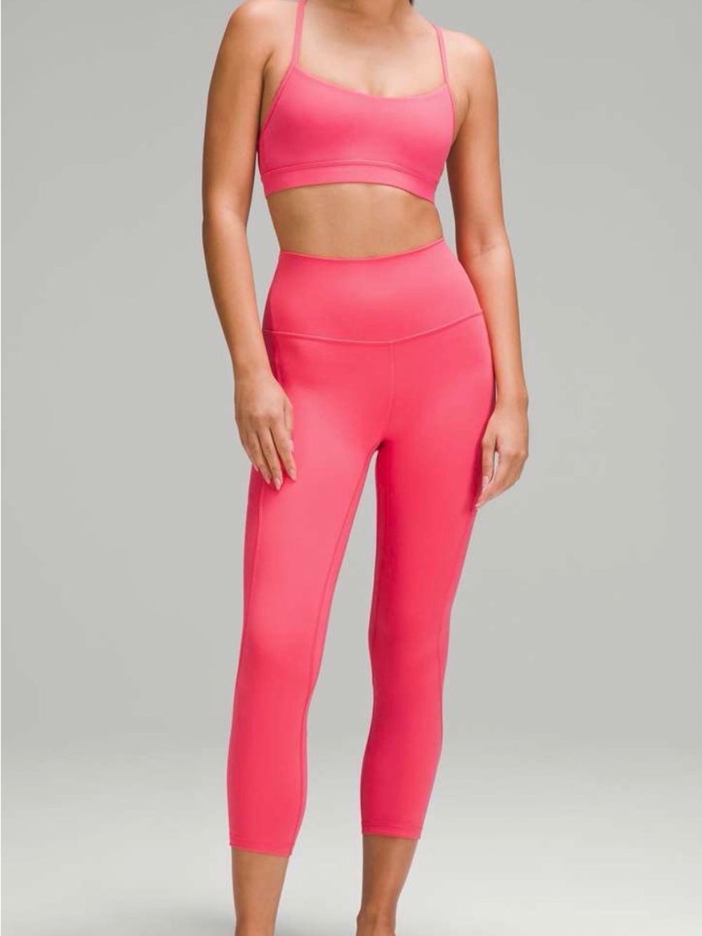 NWT Lululemon Flow Y Nulu Bra Glaze Pink GLZP Size 8